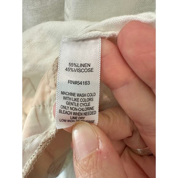 MARC NEW YORK | White Linen Blend Button Front Blazer Jacket | Large - Picture 7 of 7